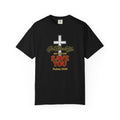 Christian Cross T-Shirt — "God Broke In So He Can Save You" (Psalms 34:19)