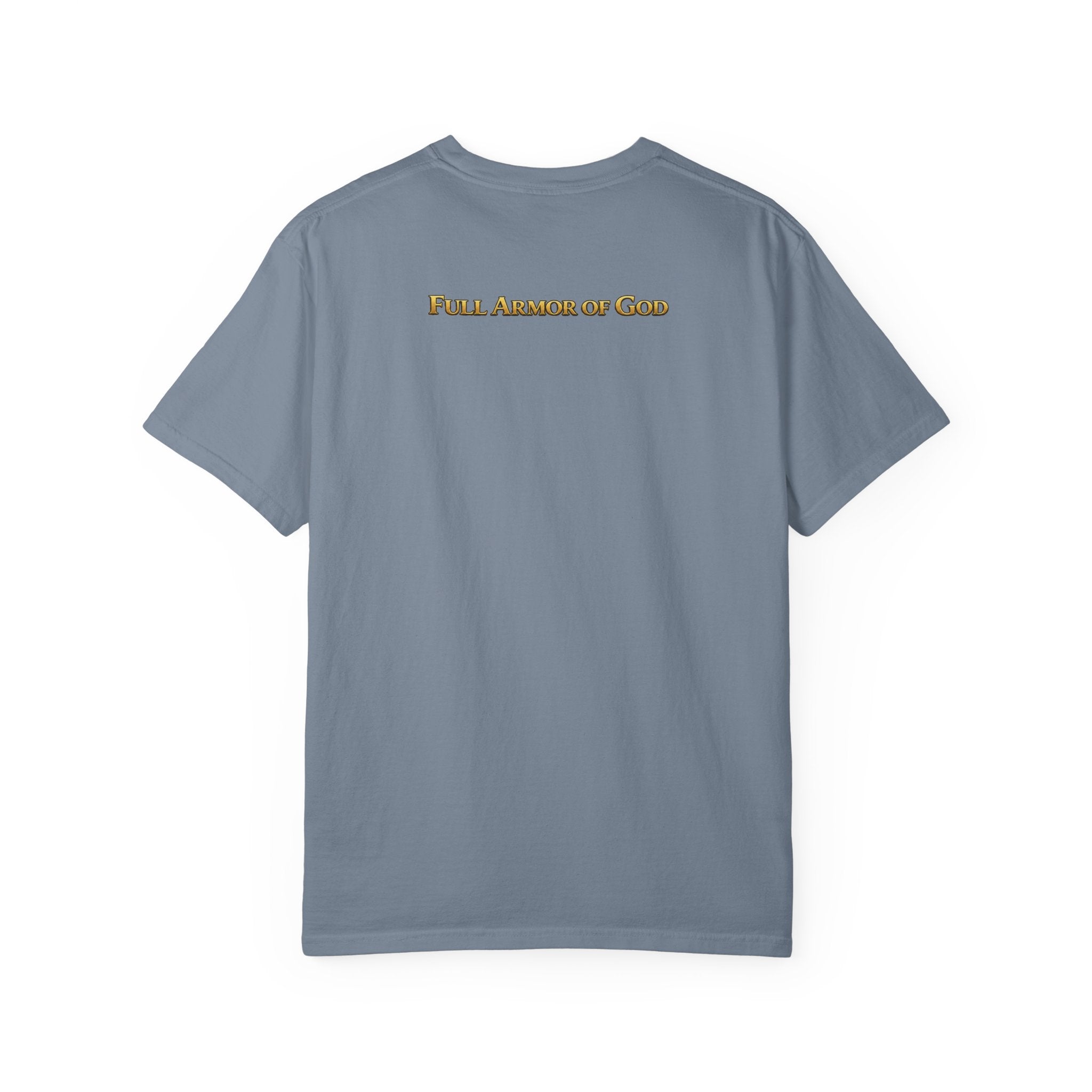 Faith T-Shirt — "Salvation Is Received Not Achieved" Christian Graphic Tee (Full Armor of God)