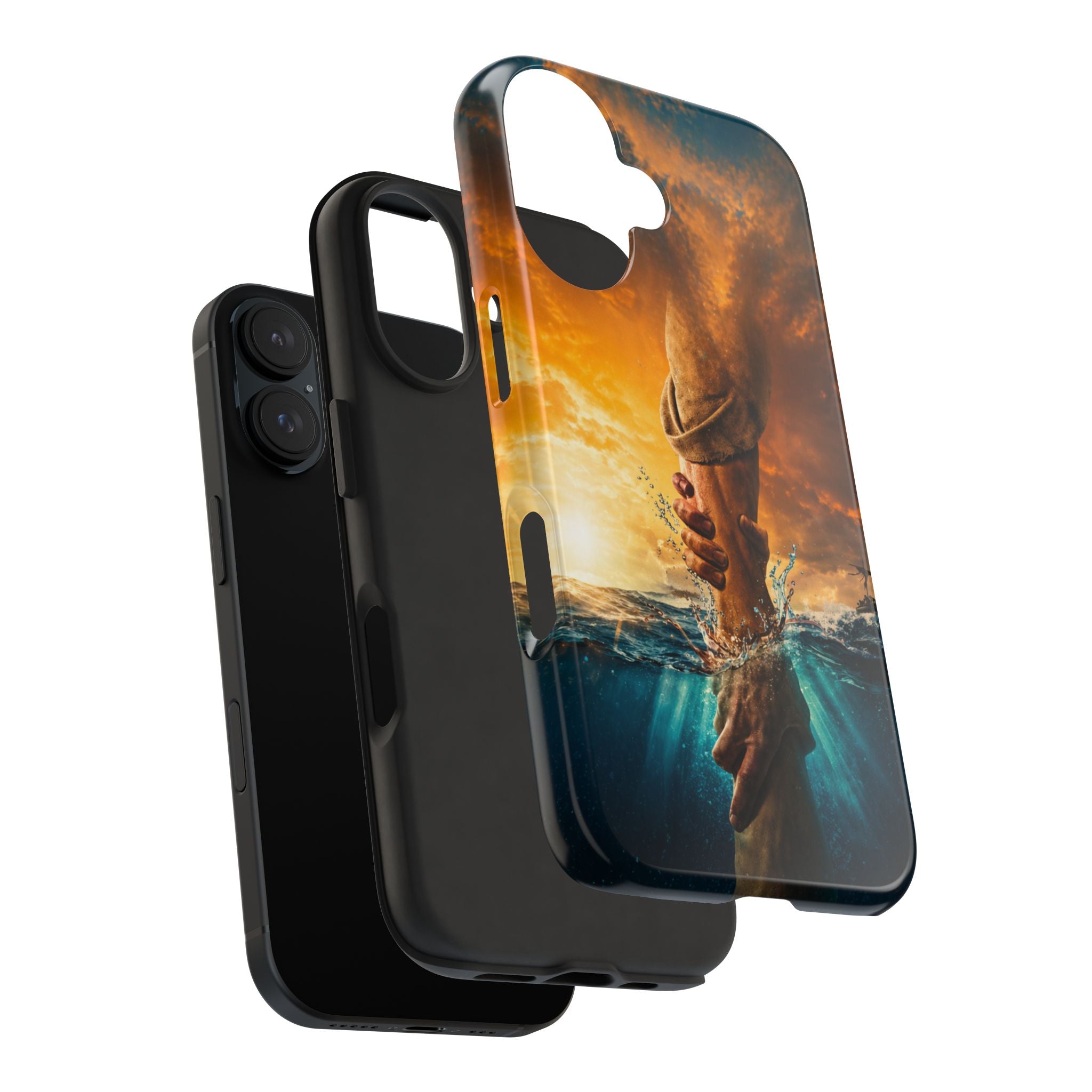 Phone Case — 'He Will Lift You' Inspirational Rescue Design