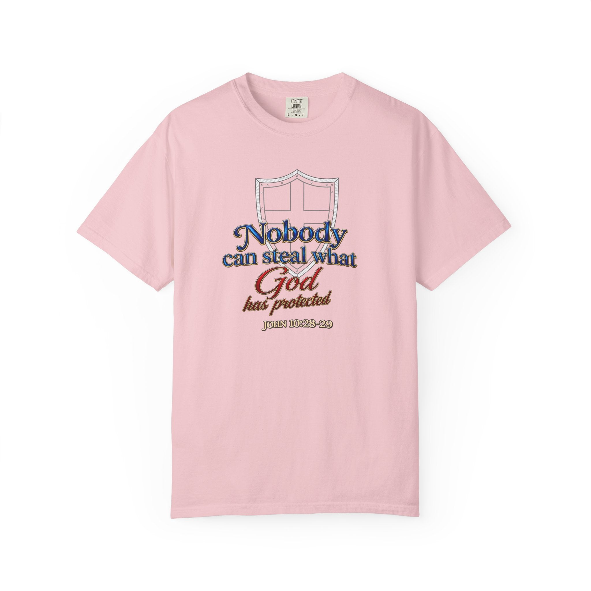 Faith Shield T‑Shirt — "Nobody Can Steal What God Has Protected" Christian Tee