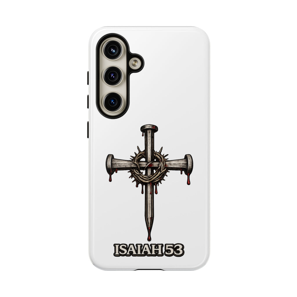 Isaiah 53 Cross Phone Case – Christian Faith Tough Phone Cover