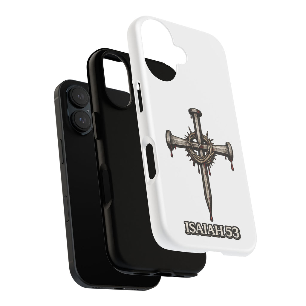 Isaiah 53 Cross Phone Case – Christian Faith Tough Phone Cover