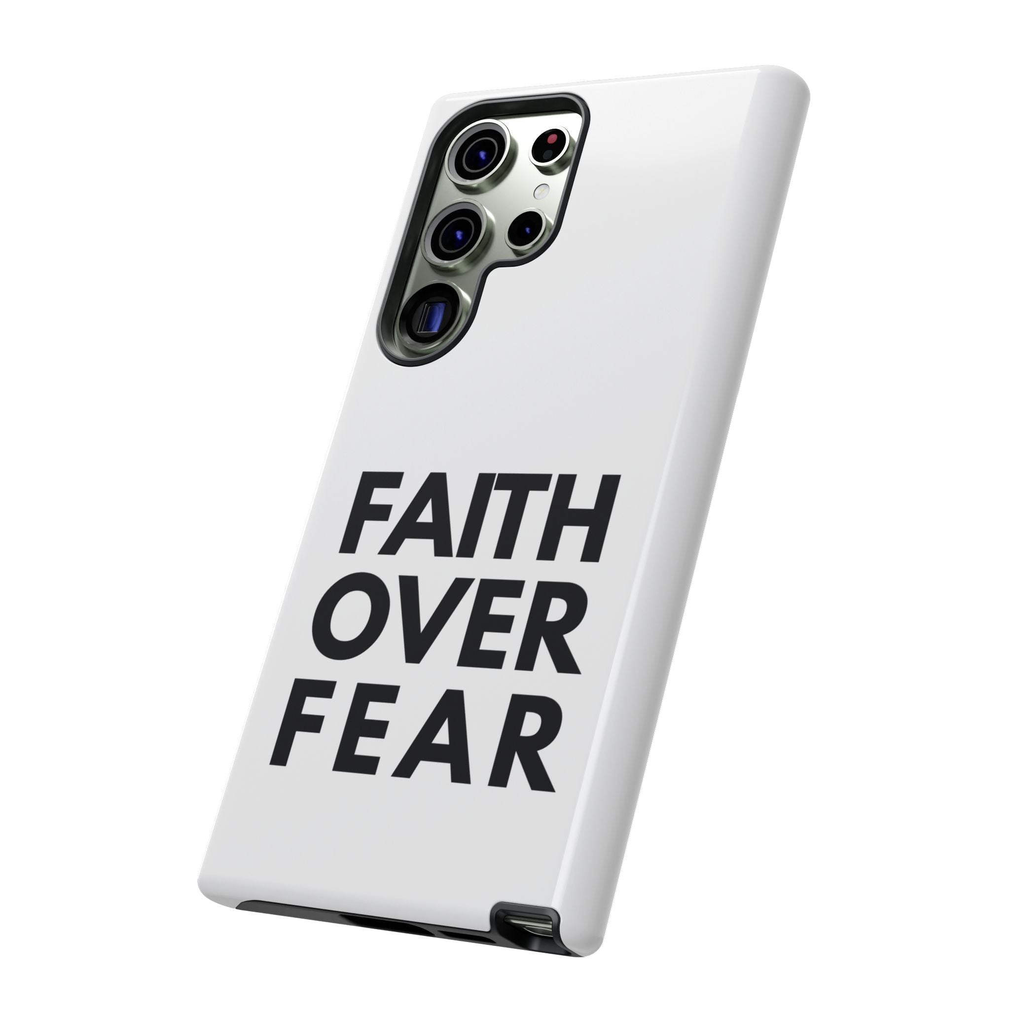 Faith Over Fear Phone Case — Inspirational Christian Protective Cover