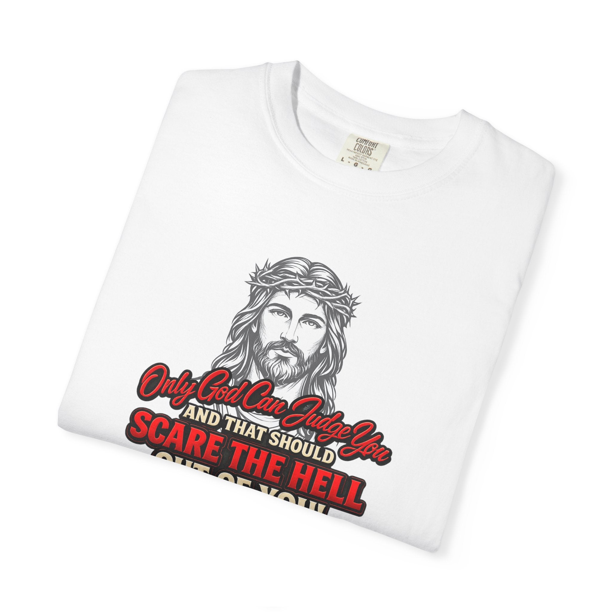 Religious Graphic T-Shirt — "Only God Can Judge You" (Full Armor of God)