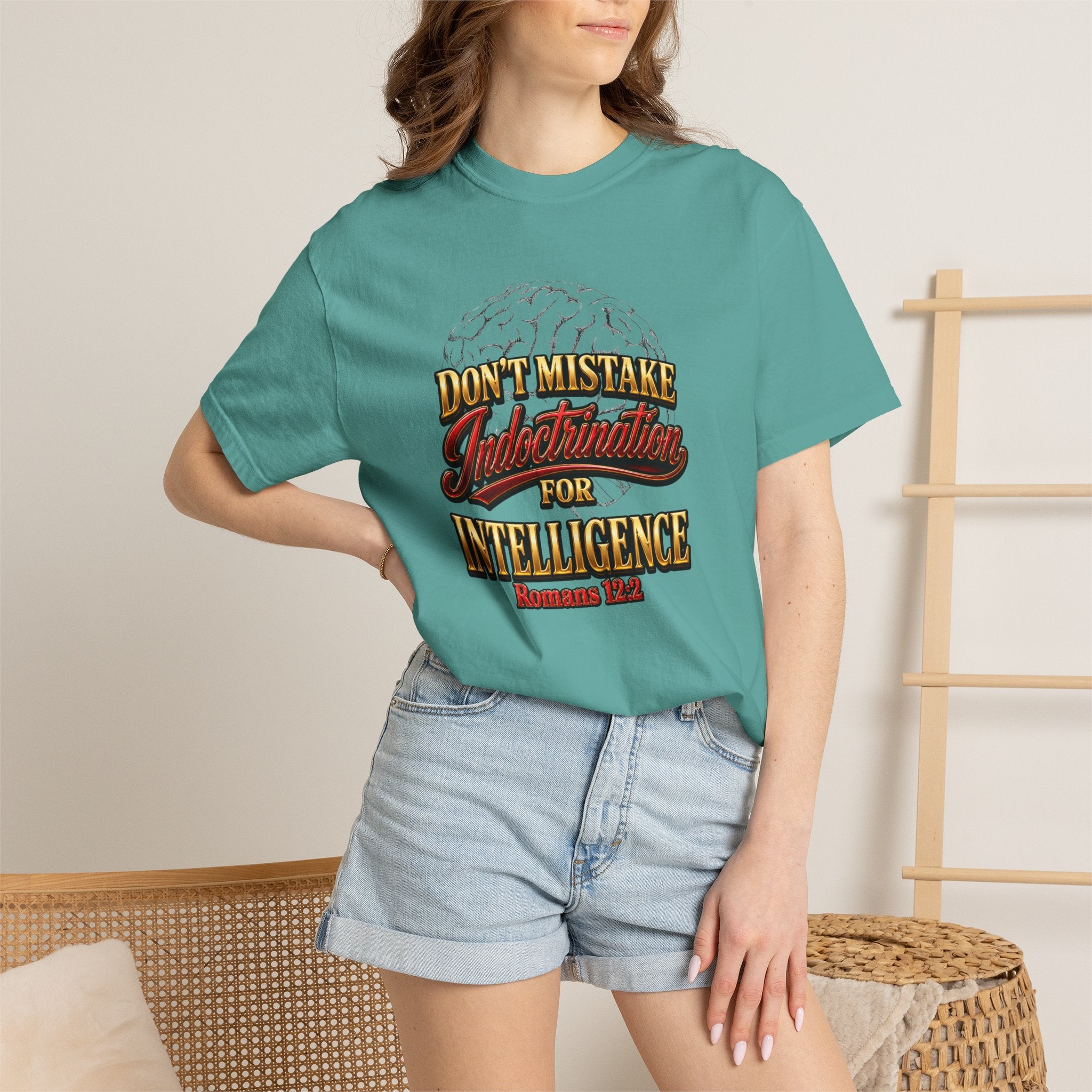 Don’t Mistake Indoctrination for Intelligence T-Shirt — Bold Retro Statement Tee
