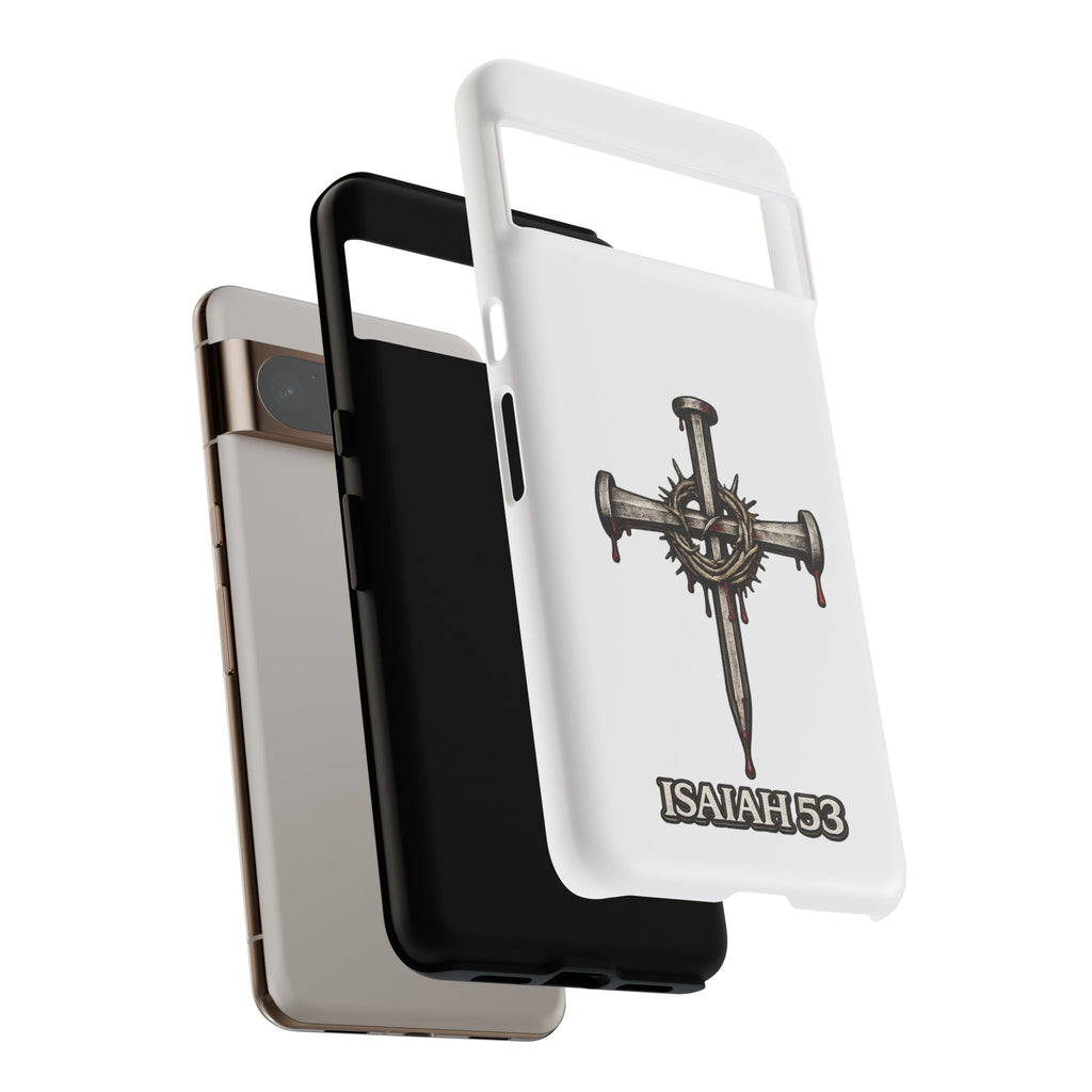 Isaiah 53 Cross Phone Case – Christian Faith Tough Phone Cover