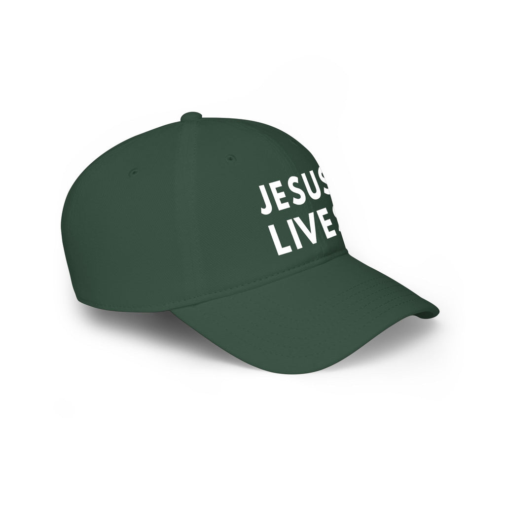 Jesus Lives Baseball Cap — Christian Faith Low Profile Hat
