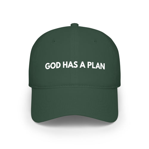 Baseball Cap — "God Has a Plan" Embroidered Faith Hat
