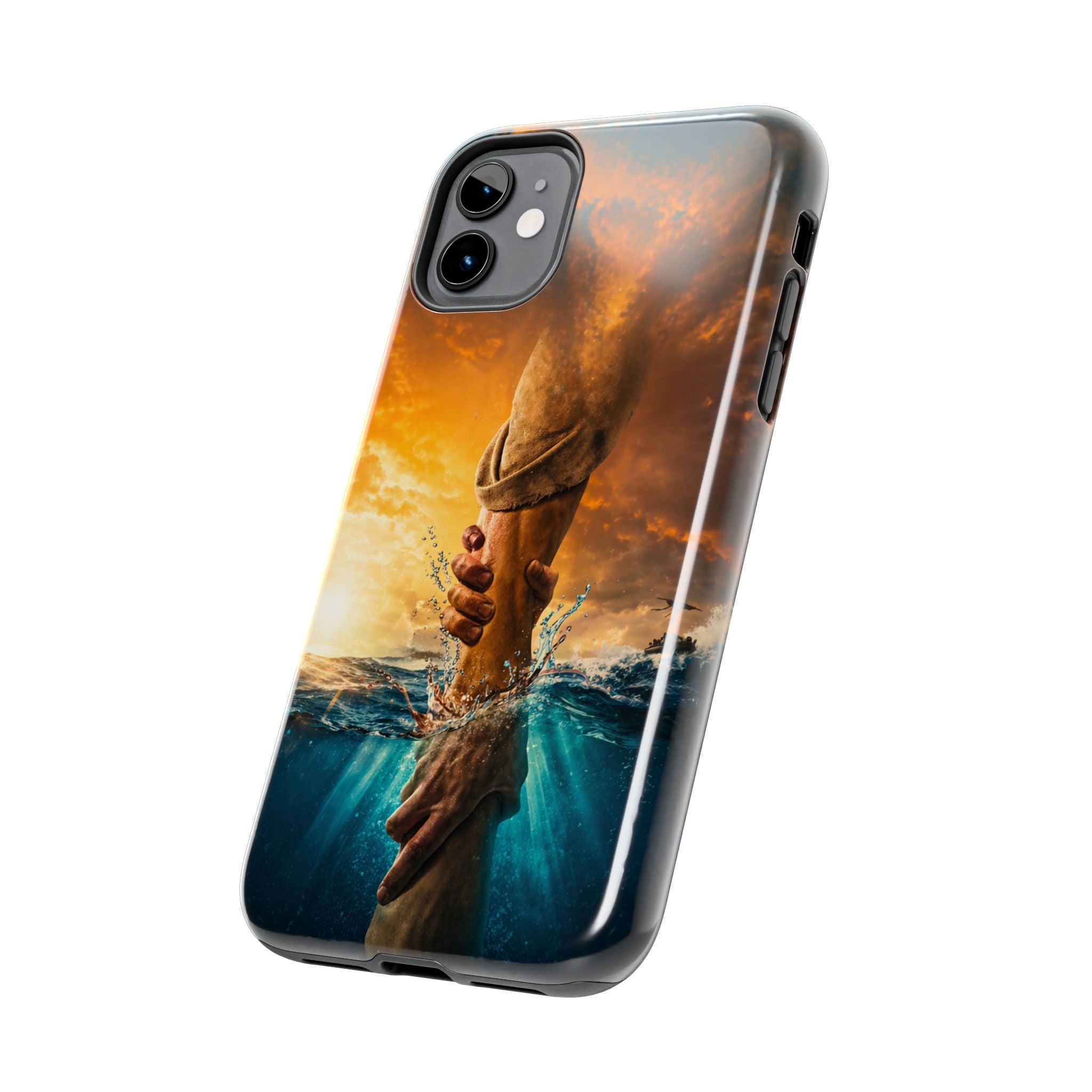 Phone Case — 'He Will Lift You' Inspirational Rescue Design