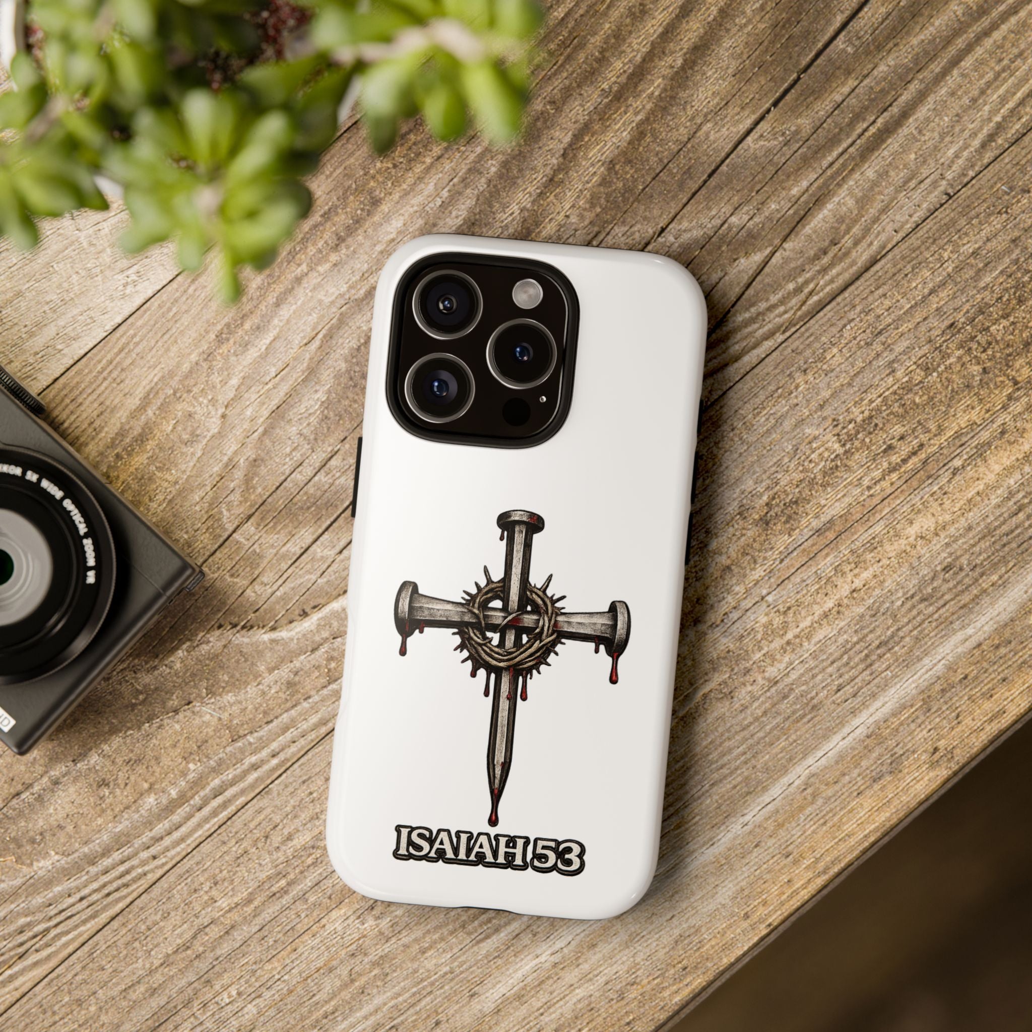 Isaiah 53 Cross Phone Case – Christian Faith Tough Phone Cover