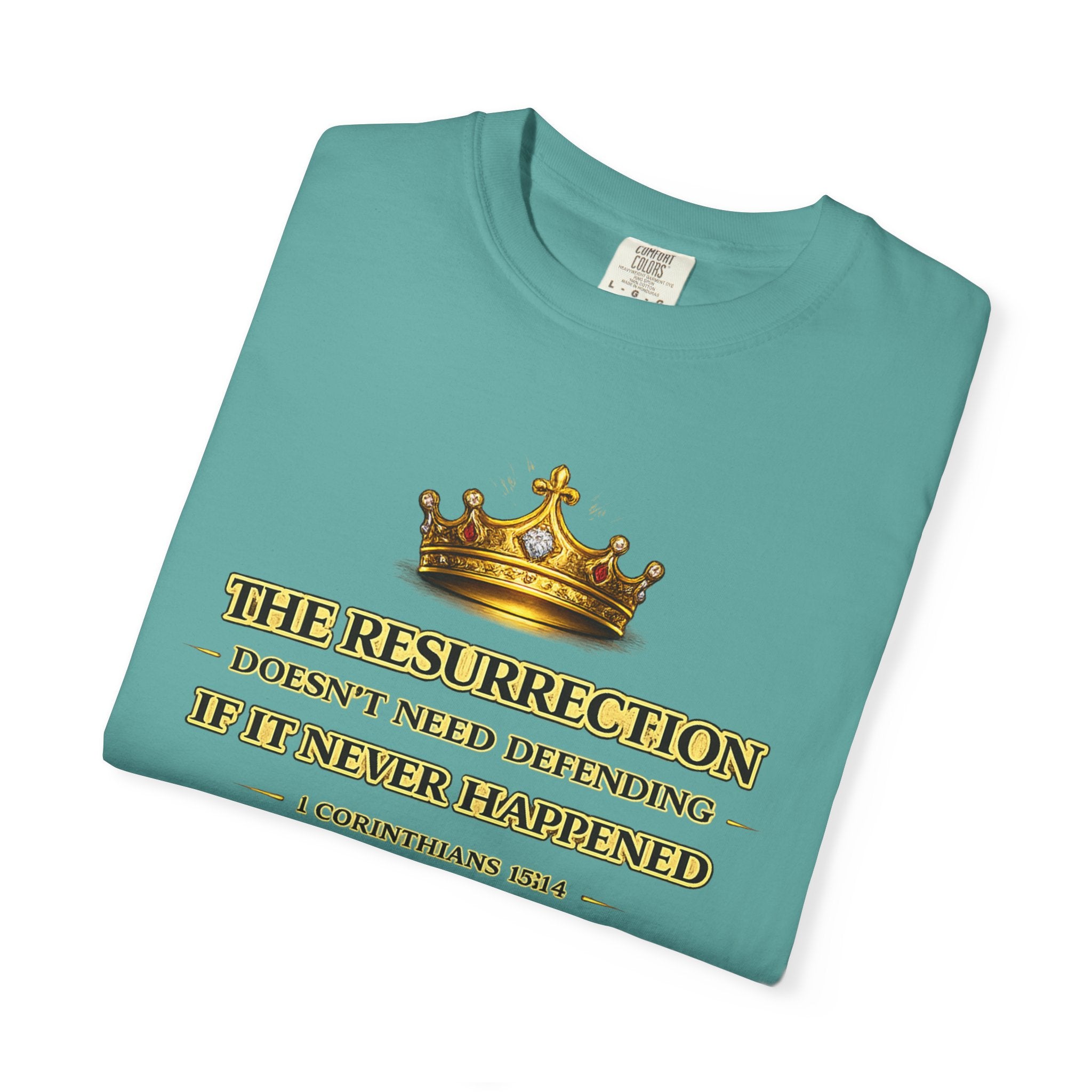 Resurrection Crown T-Shirt — Biblical 1 Corinthians Faith Tee