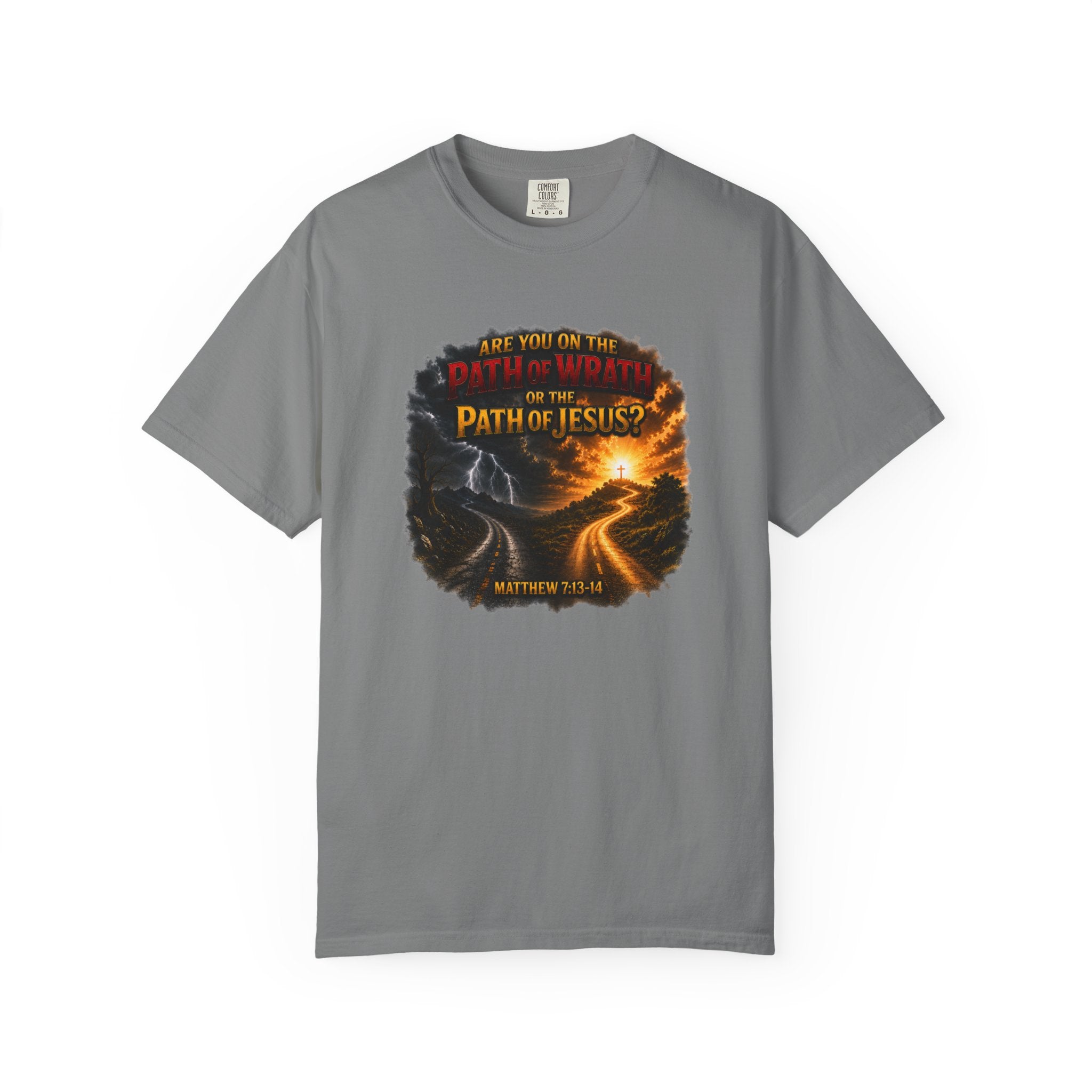 Christian Faith T-Shirt — "Path of Jesus" Matthew 7:13-14 Inspirational Tee
