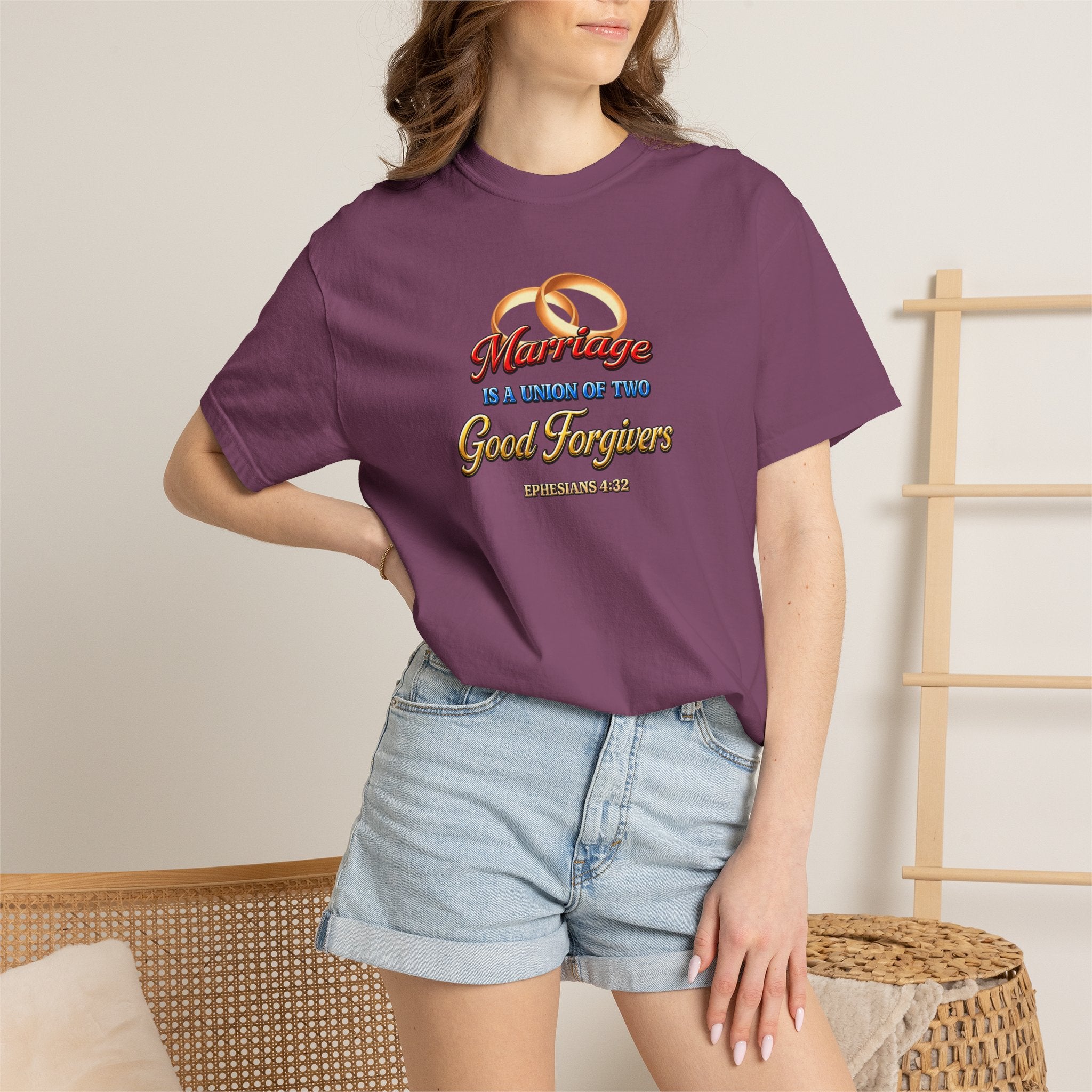 Marriage Is a Work of Two Good Forgivers Wedding Rings T-Shirt