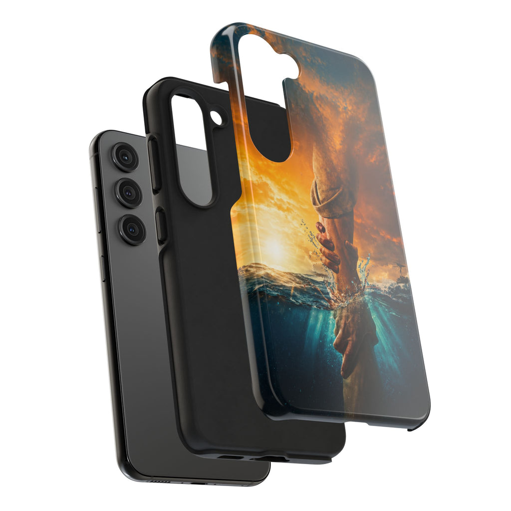 Phone Case — 'He Will Lift You' Inspirational Rescue Design