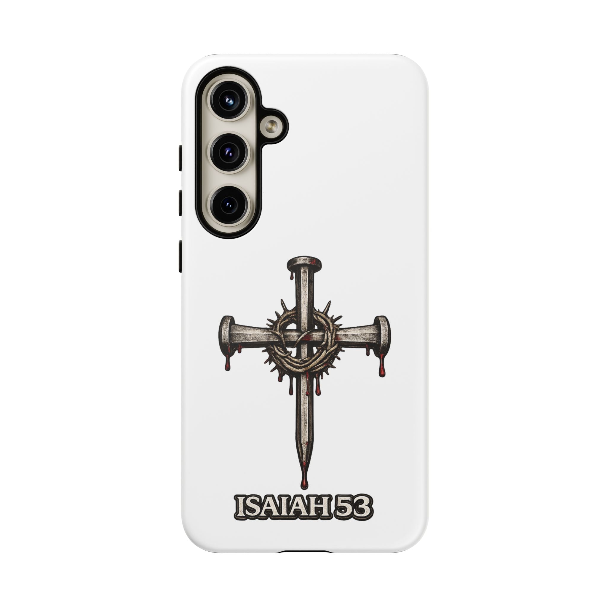 Isaiah 53 Cross Phone Case – Christian Faith Tough Phone Cover