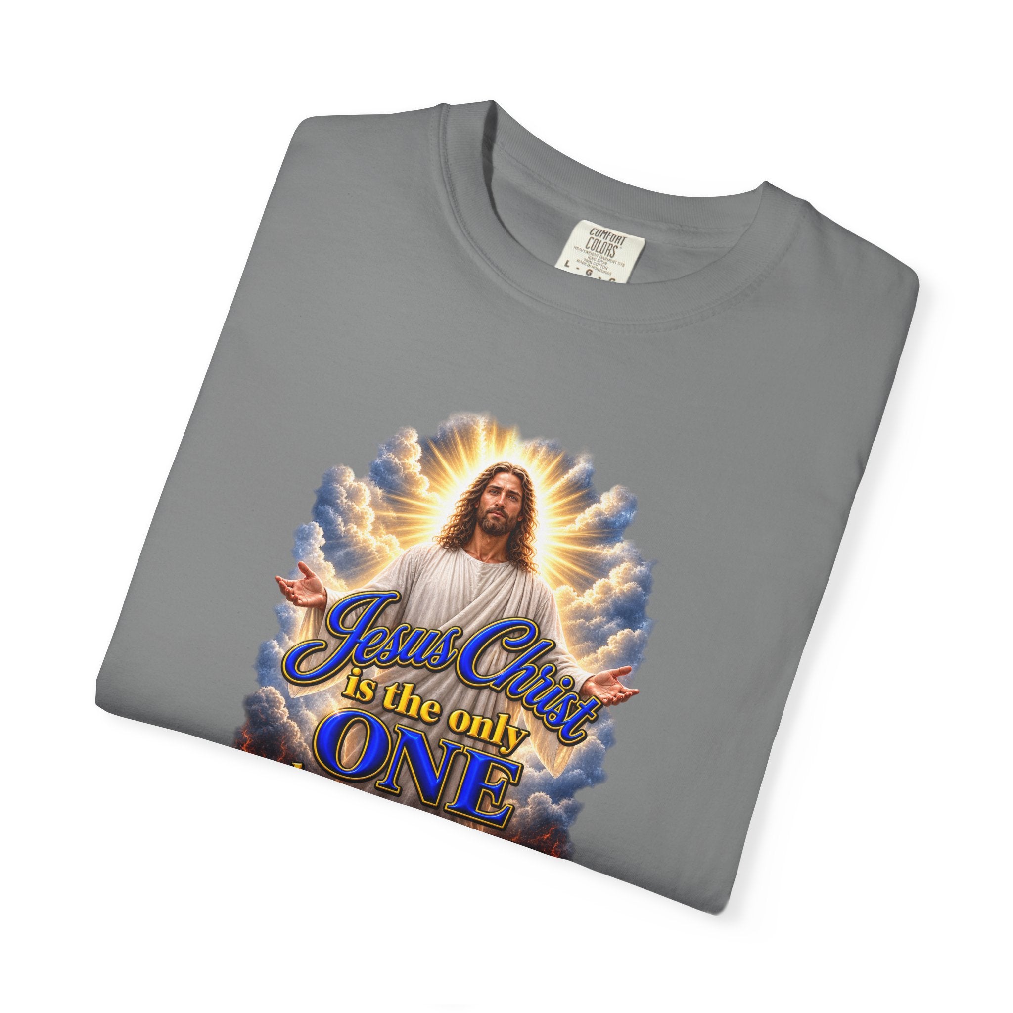 Christian Jesus Graphic T‑Shirt — "Jesus Christ is the only one who can save you from Hell" (Full Armor of God, Religious Faith Tee)