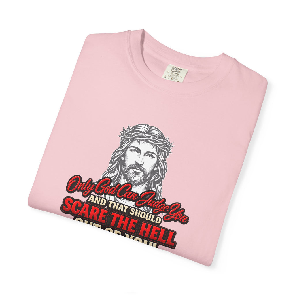 Religious Graphic T-Shirt — "Only God Can Judge You" (Full Armor of God)