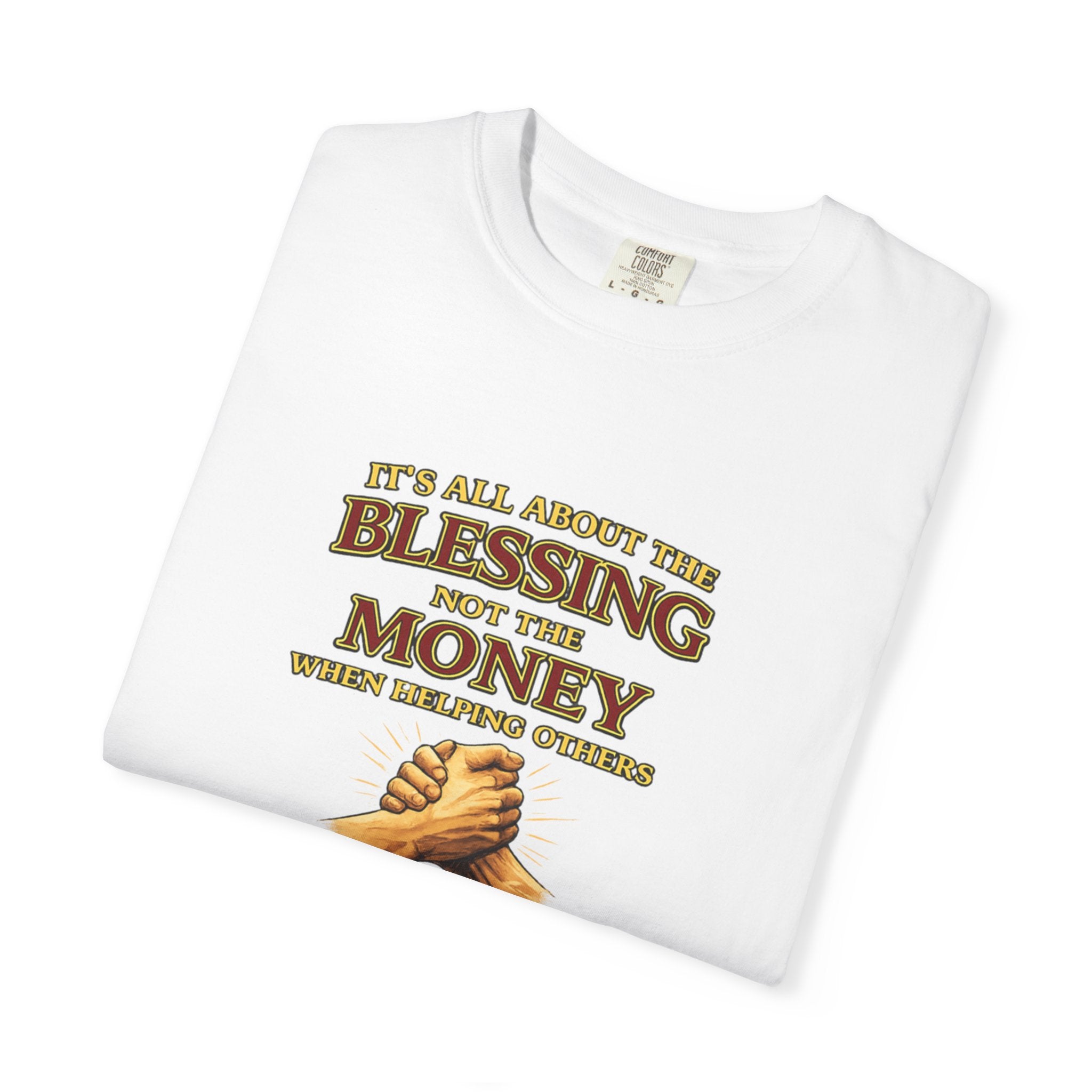 Blessing Not Money T-Shirt — Matthew 6:19 Christian Prayer Tee