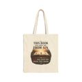 Tote Bag — "This Book Will Keep You From Sin" Inspirational Bible Quote Canvas Tote