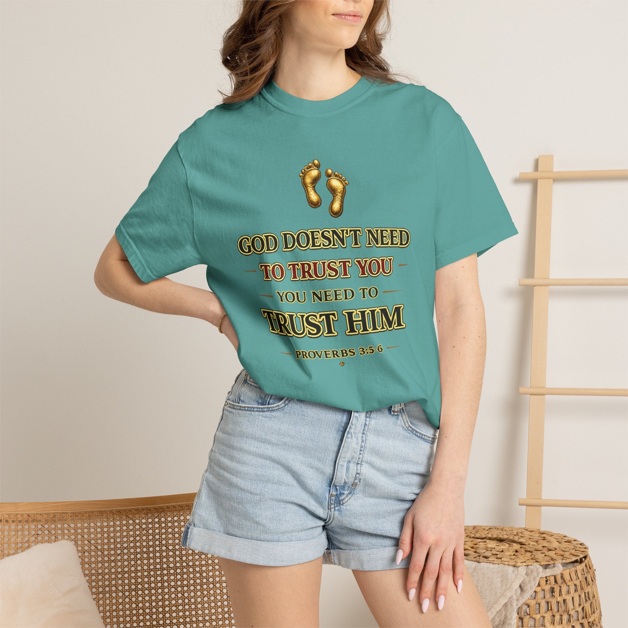 Faith T-Shirt — "Trust Him" Proverbs 3:5 Christian Graphic Tee