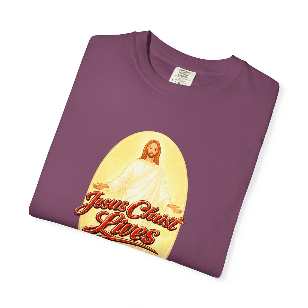 Jesus Christ Lives T-Shirt — Faith Graphic Tee with ‘Full Armor of God’ Back