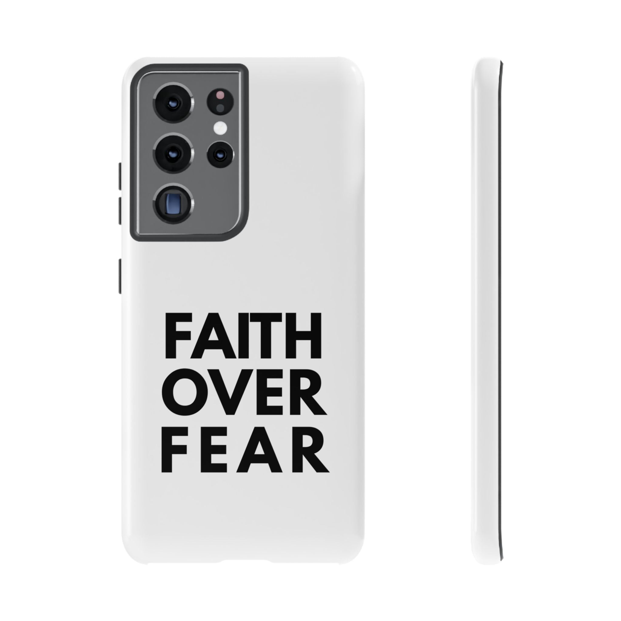 Faith Over Fear Phone Case — Inspirational Christian Protective Cover