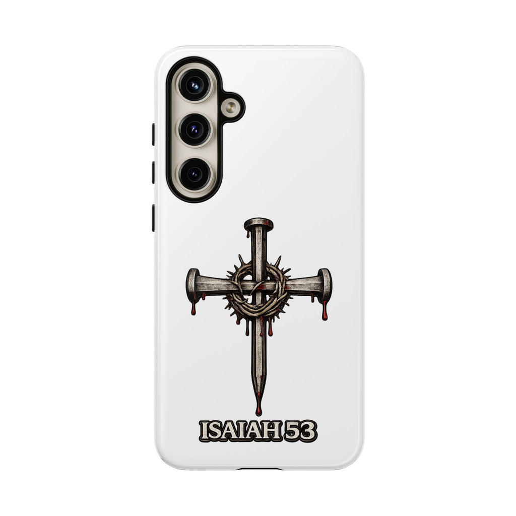 Isaiah 53 Cross Phone Case – Christian Faith Tough Phone Cover