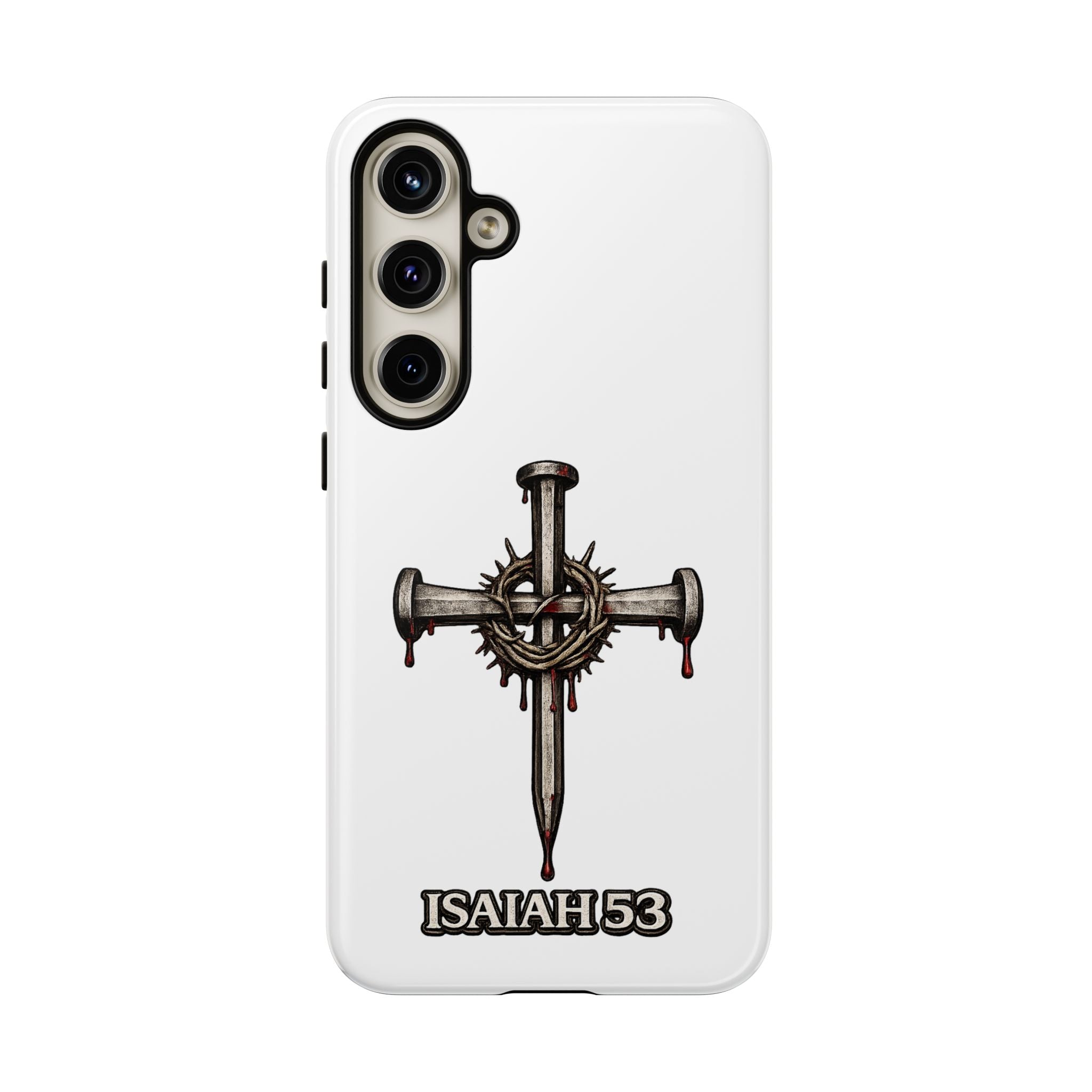 Isaiah 53 Cross Phone Case – Christian Faith Tough Phone Cover