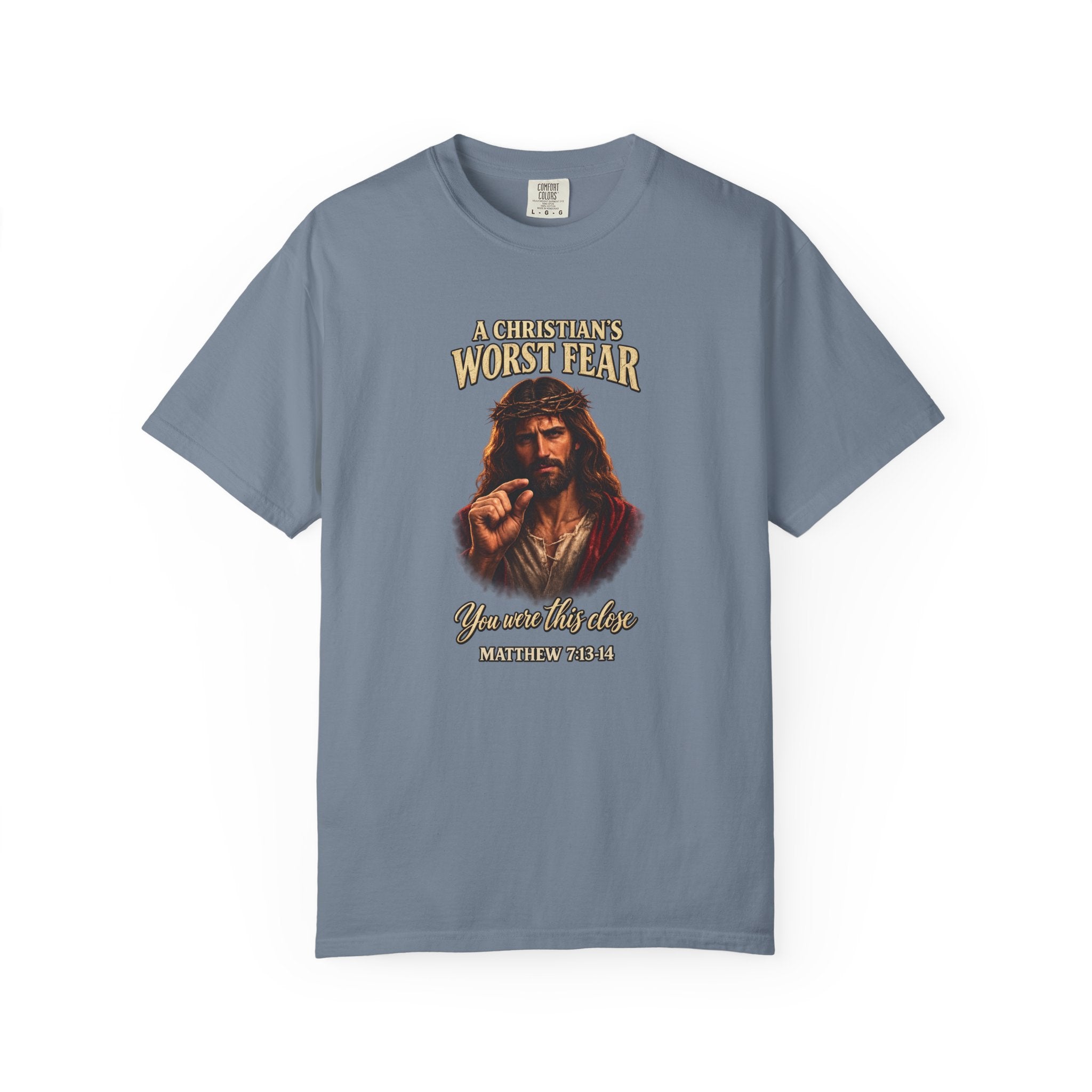 Christian T-Shirt "A Christian's Worst Fear" — Jesus Graphic Tee with "Full Armor of God" Back
