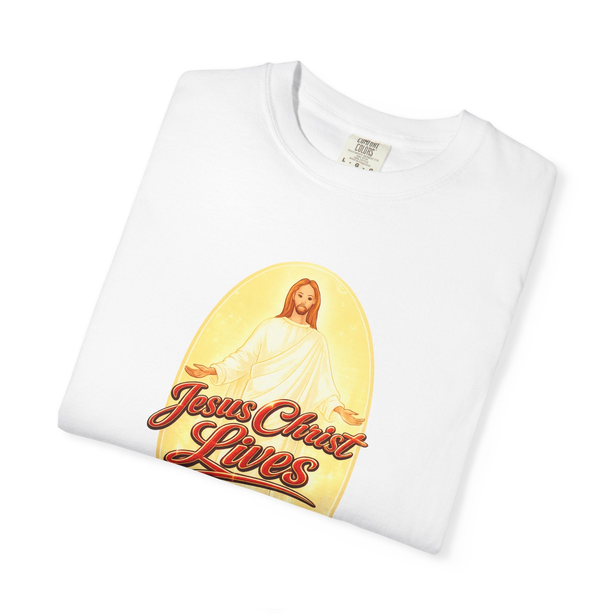 Jesus Christ Lives T-Shirt — Faith Graphic Tee with ‘Full Armor of God’ Back