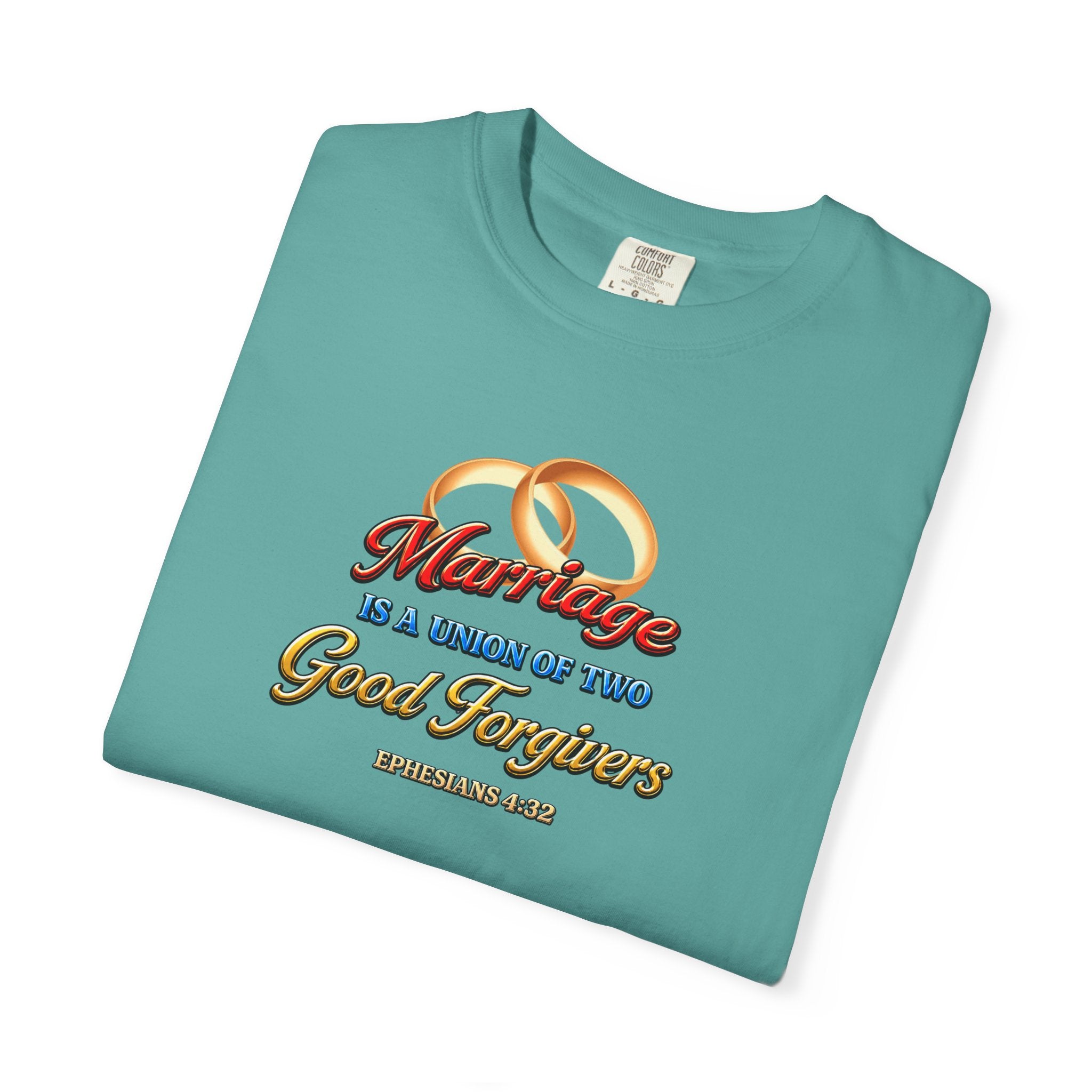 Marriage Is a Work of Two Good Forgivers Wedding Rings T-Shirt