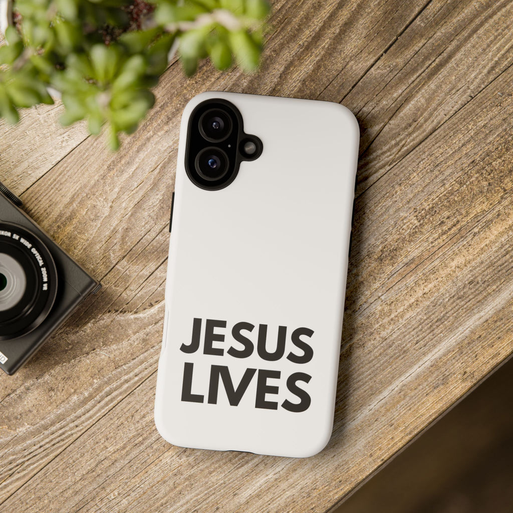 Jesus Lives Phone Case — Christian Faith Protective Phone Cover