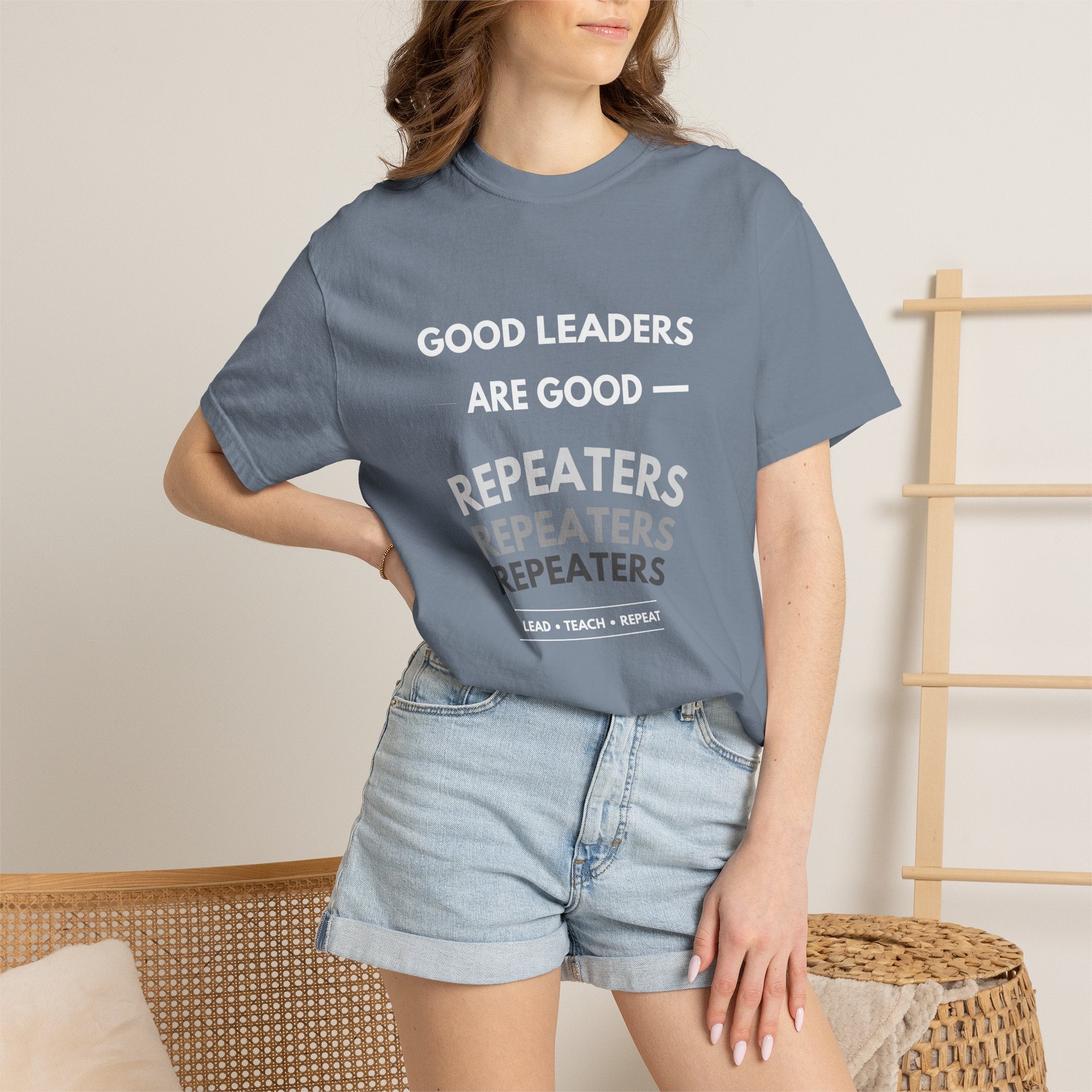 "Good Leaders Are Good Repeaters Faith Tee - Dark Colors