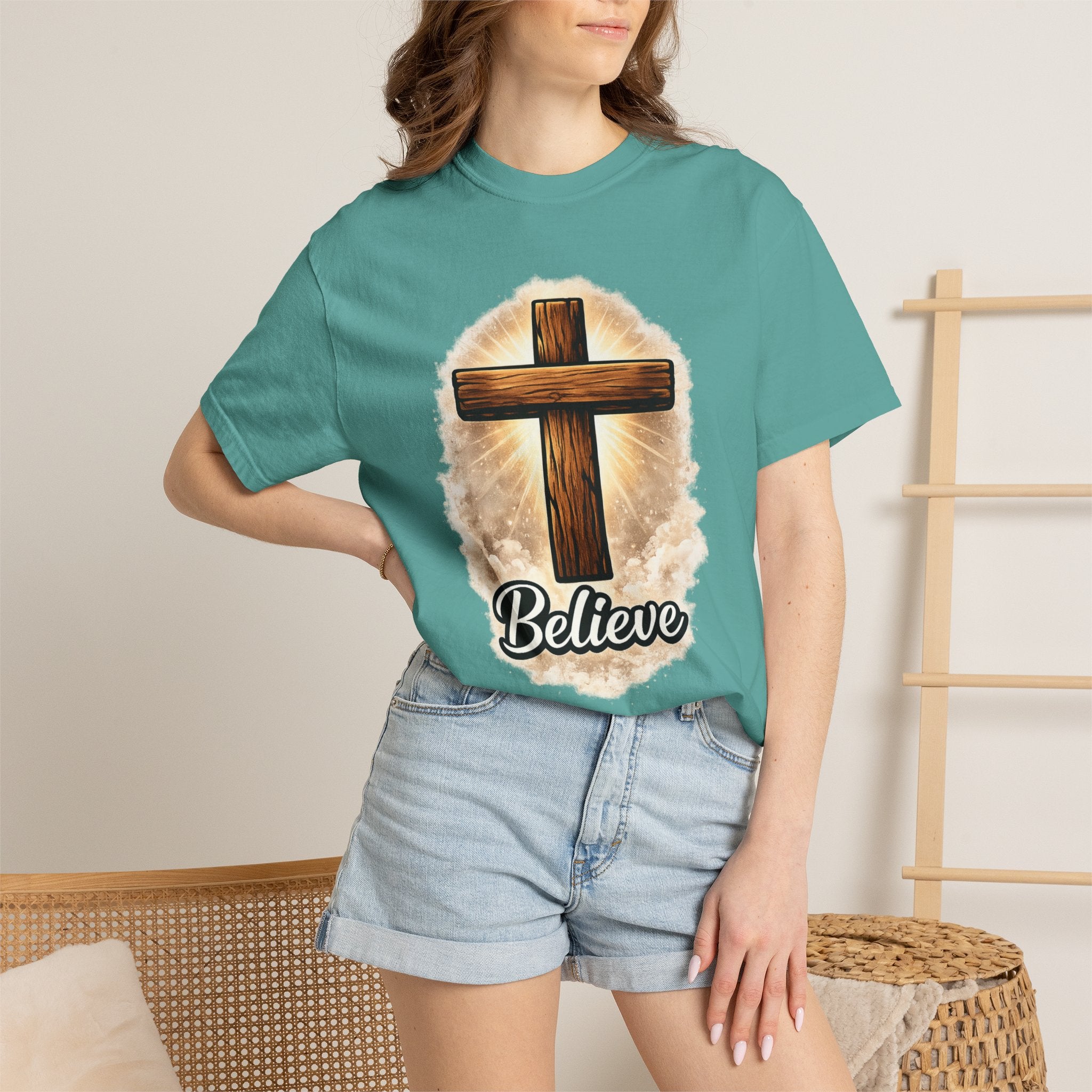 Believe Cross T-Shirt — Christian Faith Graphic Tee
