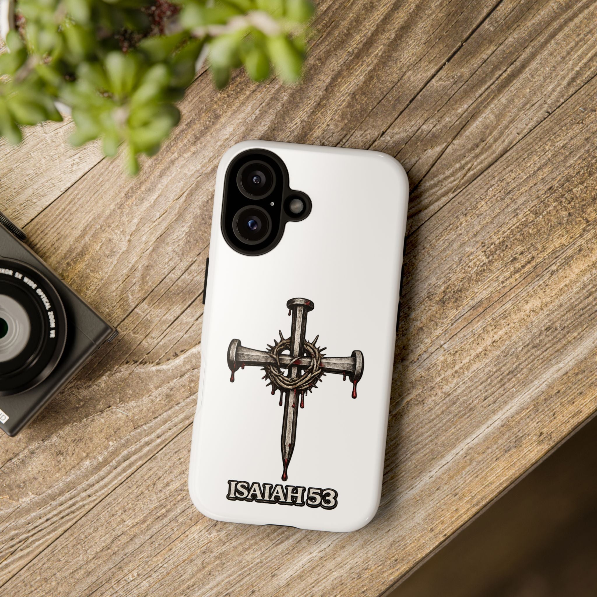 Isaiah 53 Cross Phone Case – Christian Faith Tough Phone Cover