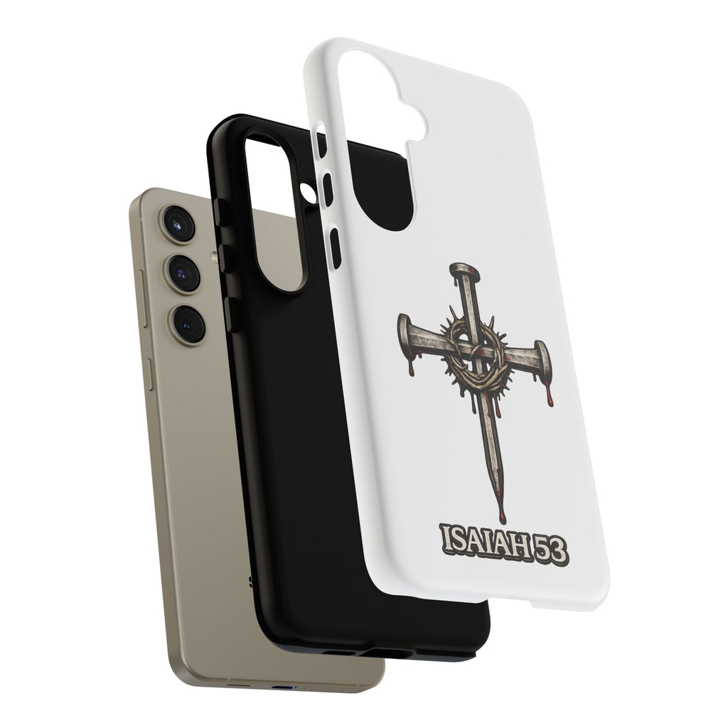 Isaiah 53 Cross Phone Case – Christian Faith Tough Phone Cover