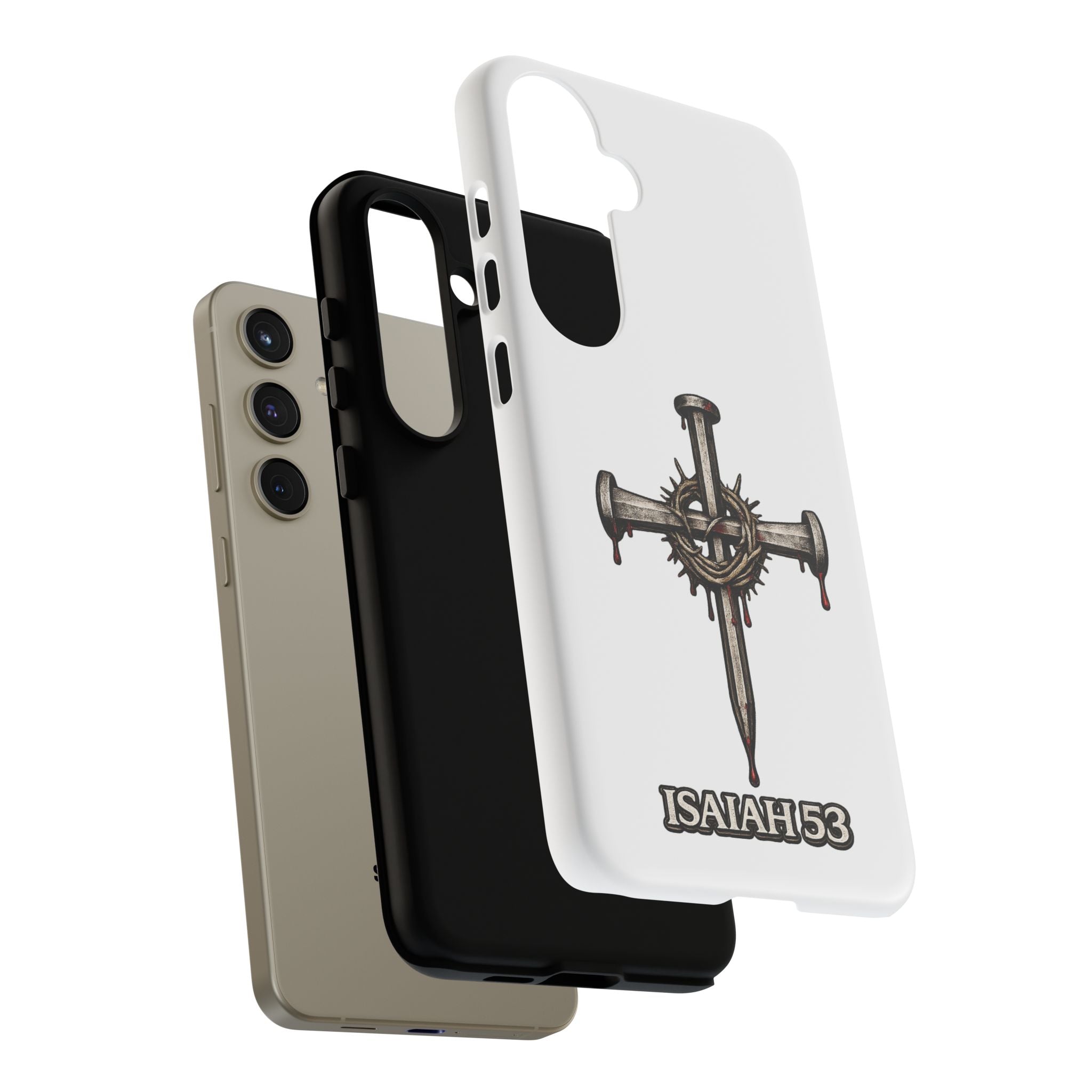 Isaiah 53 Cross Phone Case – Christian Faith Tough Phone Cover