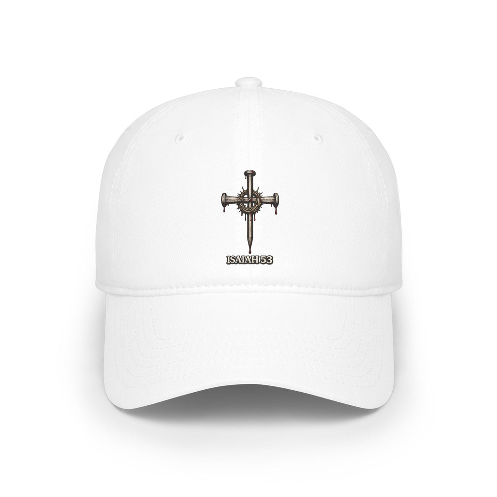 Low Profile Baseball Cap with Ornate Cross Embroidery — Gothic Faith Hat