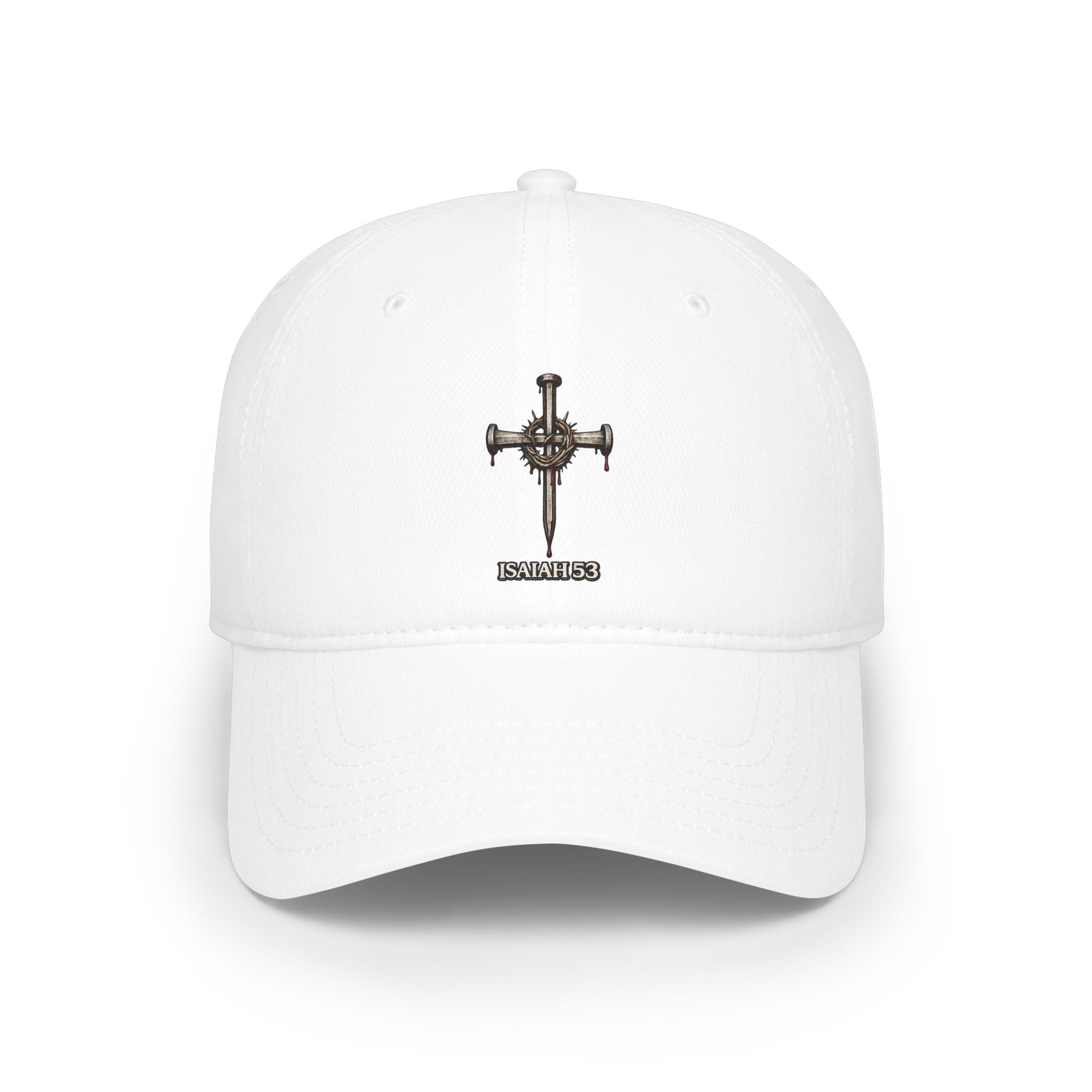 Low Profile Baseball Cap with Ornate Cross Embroidery — Gothic Faith Hat