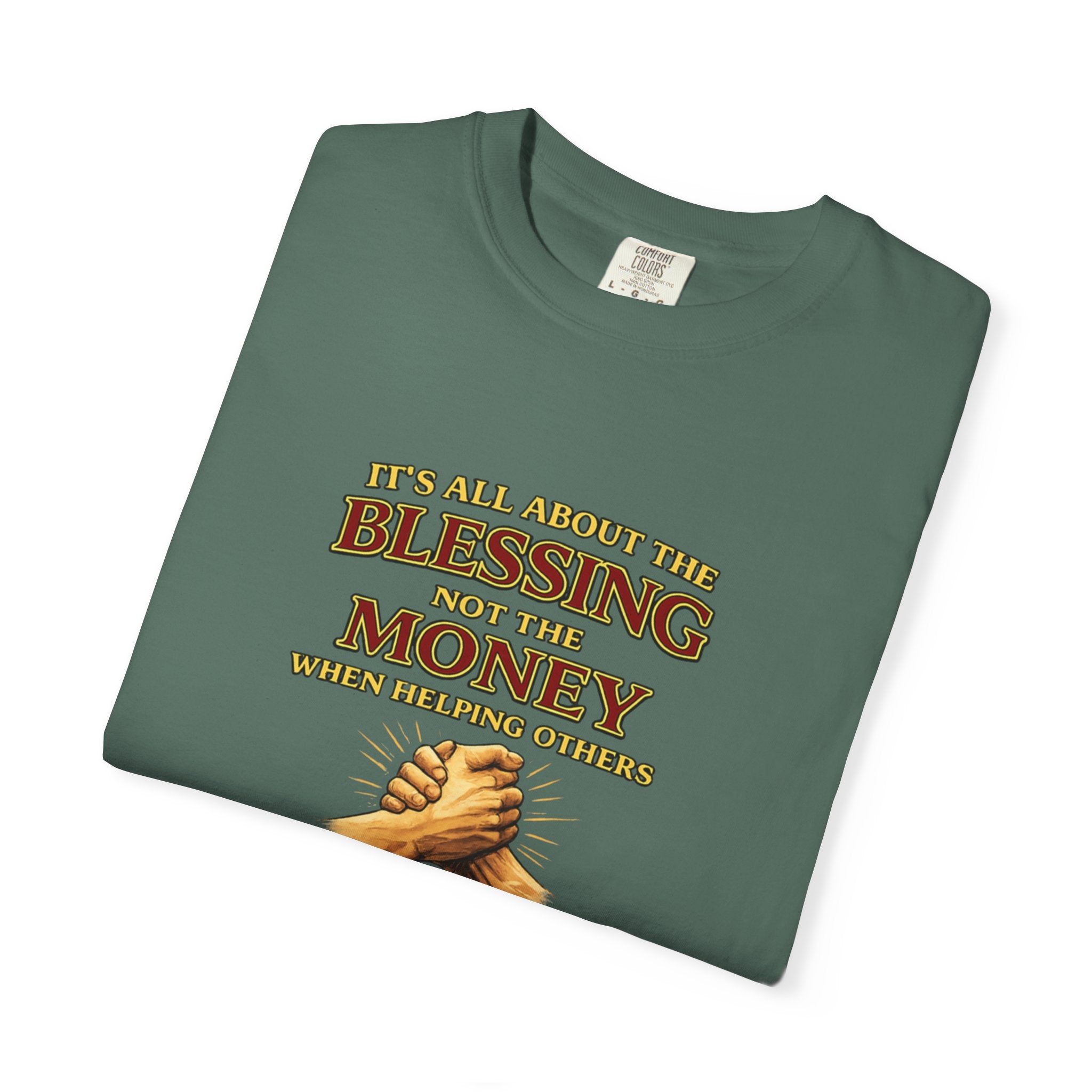 Blessing Not Money T-Shirt — Matthew 6:19 Christian Prayer Tee