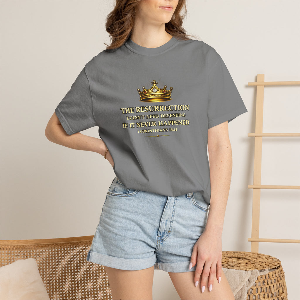 Resurrection Crown T-Shirt — Biblical 1 Corinthians Faith Tee