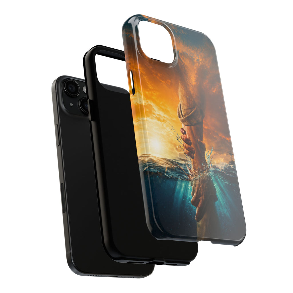 Phone Case — 'He Will Lift You' Inspirational Rescue Design