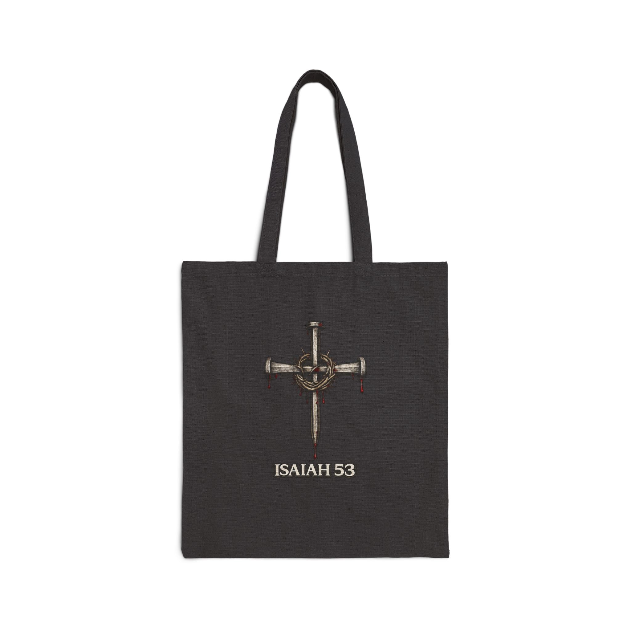Faith Shield Tote — "Full Armor" Isaiah 53 Canvas Tote Bag