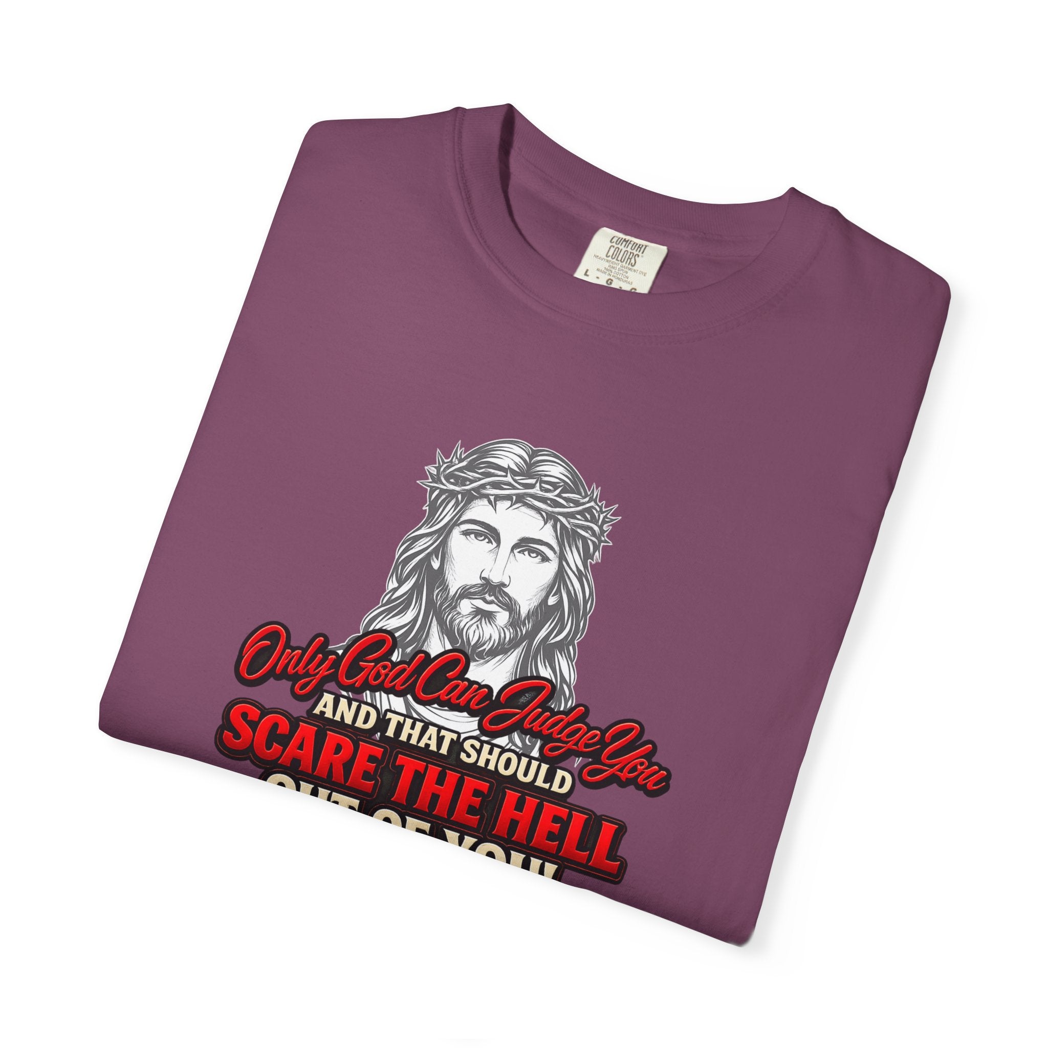 Religious Graphic T-Shirt — "Only God Can Judge You" (Full Armor of God)