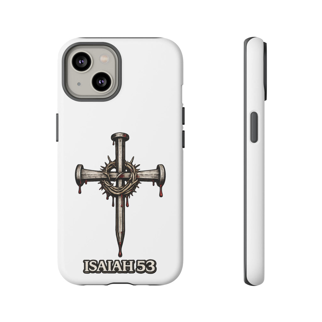 Isaiah 53 Cross Phone Case – Christian Faith Tough Phone Cover