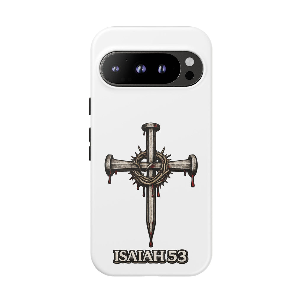 Isaiah 53 Cross Phone Case – Christian Faith Tough Phone Cover
