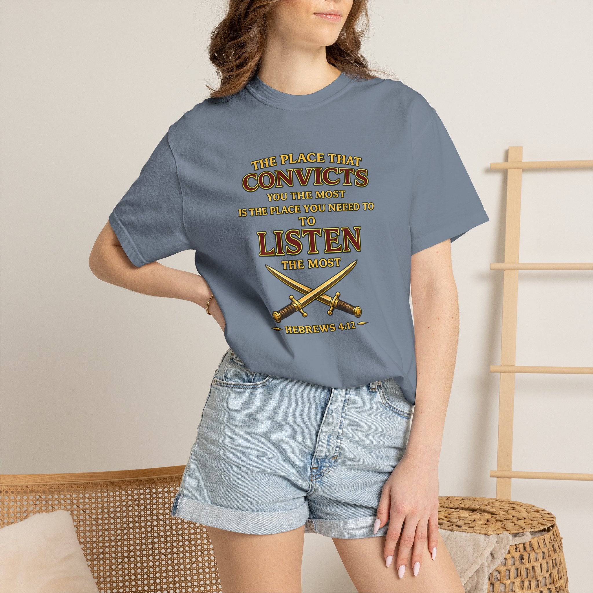 T-Shirt — "The Place That Convicts Your Heart" Inspirational Faith Tee