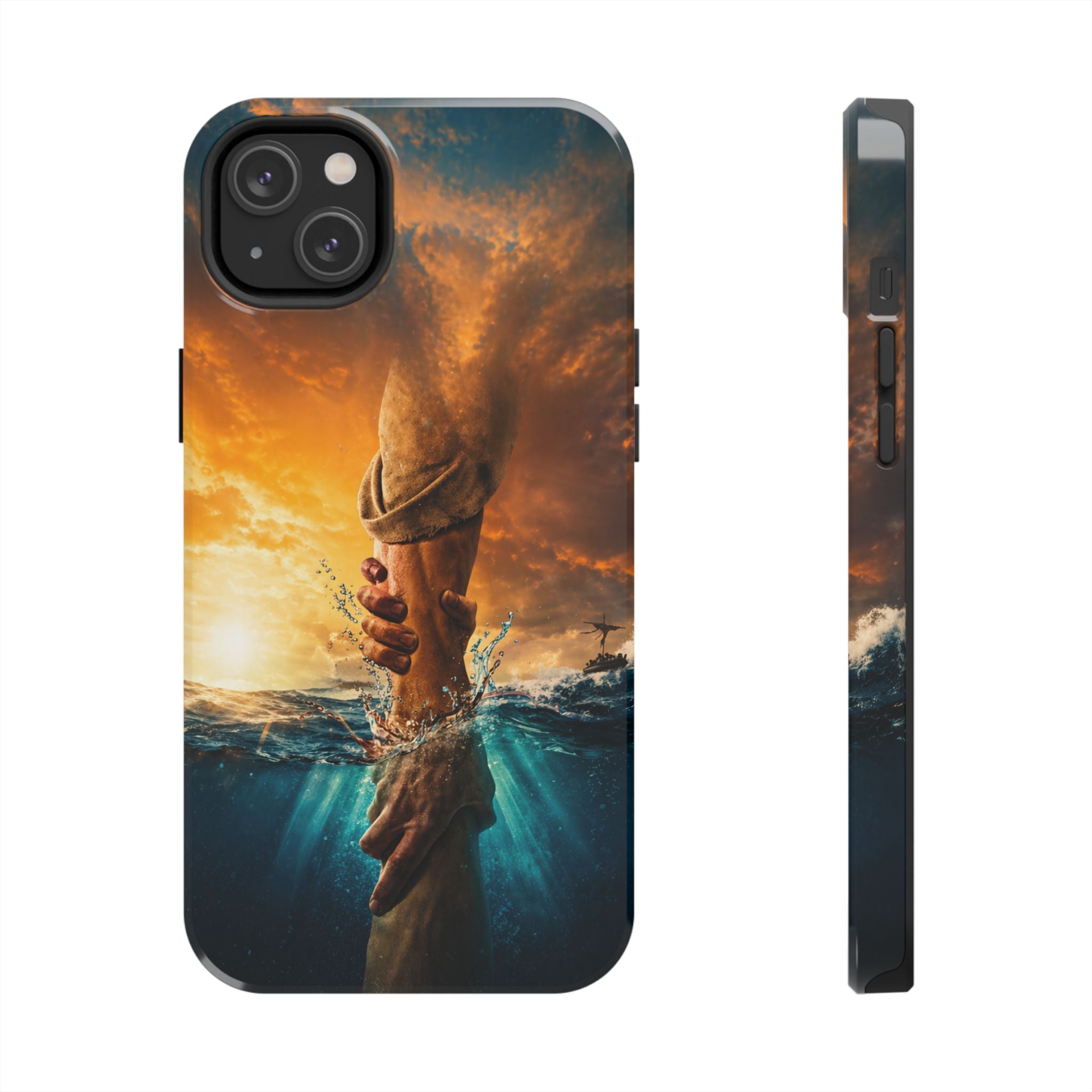 Phone Case — 'He Will Lift You' Inspirational Rescue Design