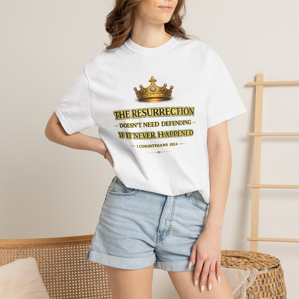 Resurrection Crown T-Shirt — Biblical 1 Corinthians Faith Tee