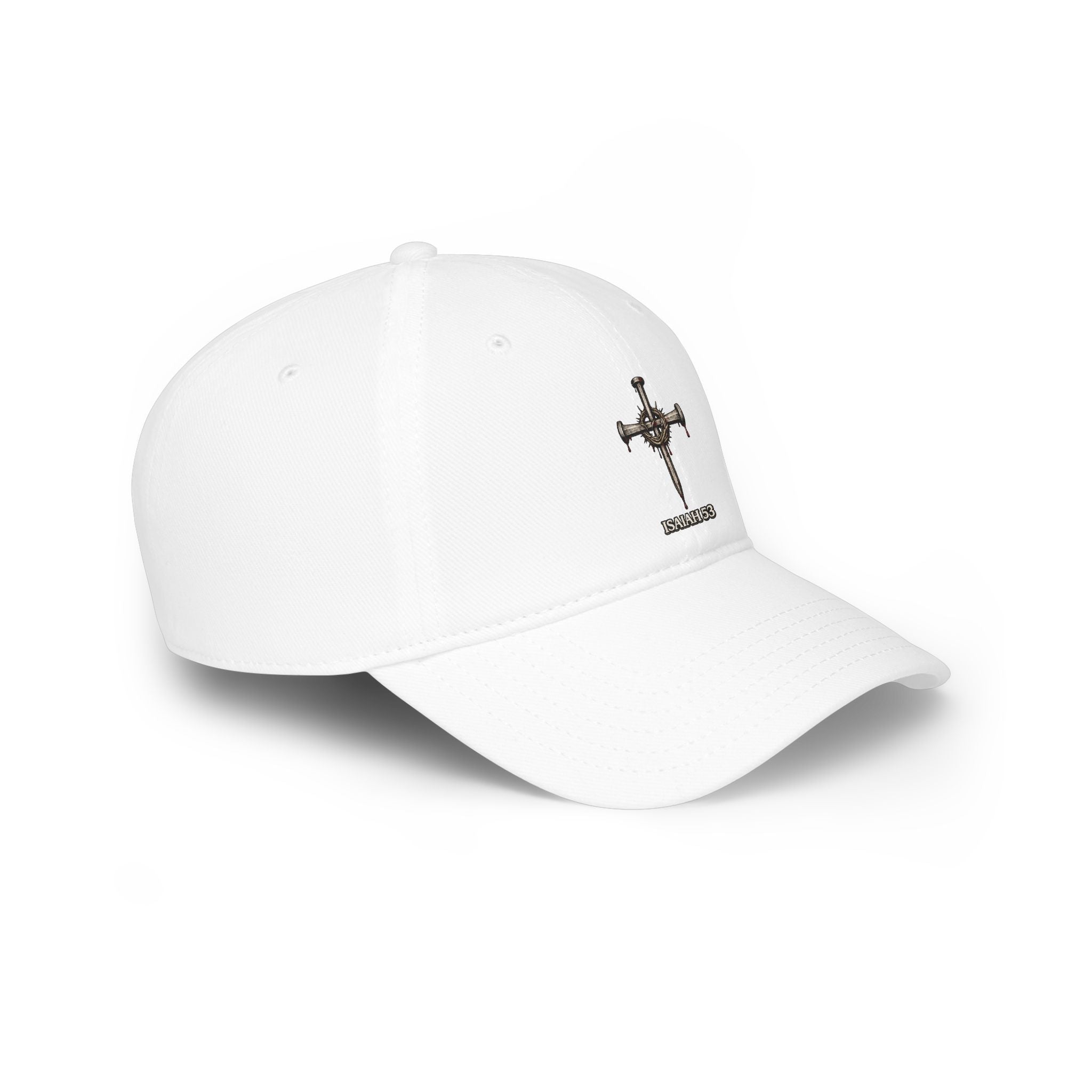 Low Profile Baseball Cap with Ornate Cross Embroidery — Gothic Faith Hat